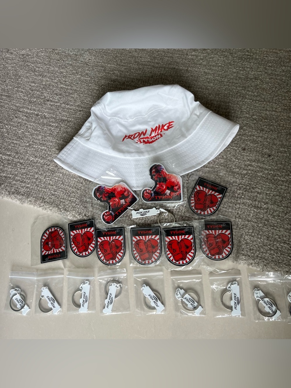 Original MIKE TYSON Boxing Merch Authentic Magnets Keychain Collectible Souvenir